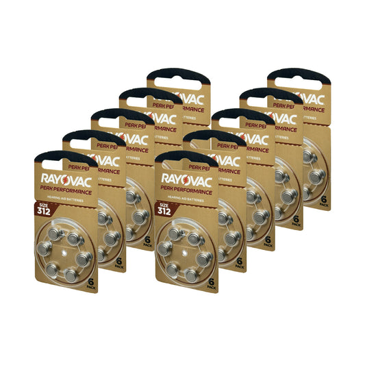 Bateria 60 Pilas 312 Auxiliar Auditivo Peak Performance 10 Blister