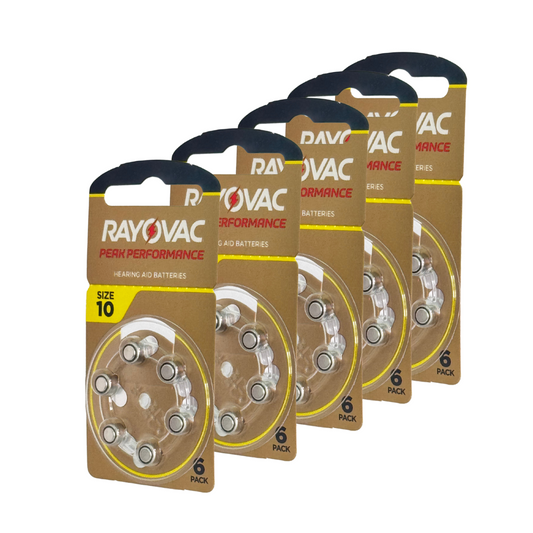 Bateria Pila 10 Auxiliar Auditivo Peak Performance 30 pilas 5 Blisters