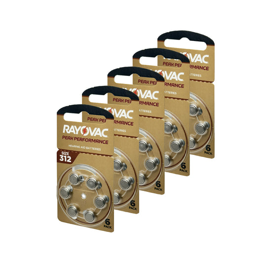 Bateria 30 Pila 312 Auxiliar Auditivo Peak Performance 5 Blister
