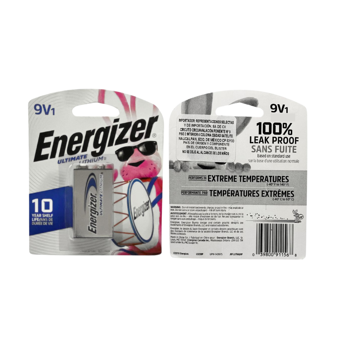 Bateria Pila Energizer Cuadrada 9V Litio