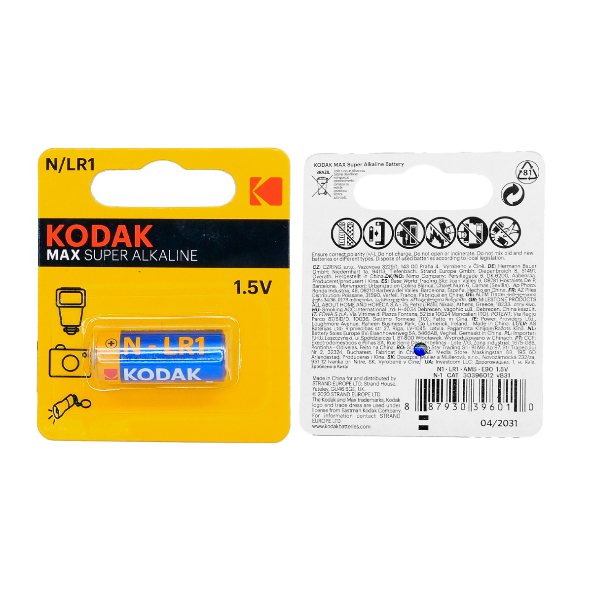 5 Pilas N Lr1 Kodak Alcalina 1.5v Para Aparatos Medicos