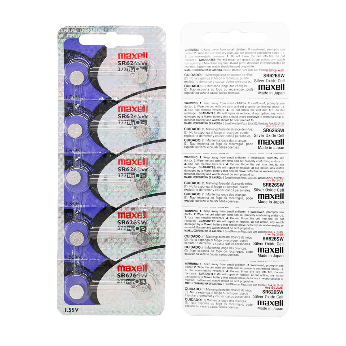 Bateria 10 Pilas para reloj 377 (SR626SW) 1 Blister Pila de Botón