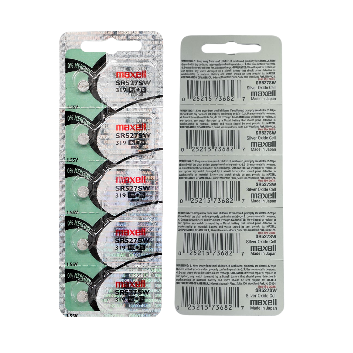 Bateria 5 Pilas para reloj 319 (SR527SW) 1 Blister Pila de Botón