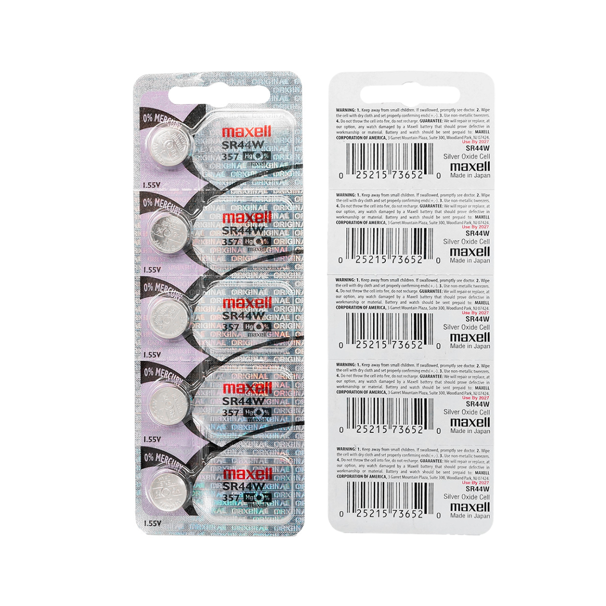 Bateria 5 Pila Para Reloj 357 Maxell 1 Blister Boton SR44W