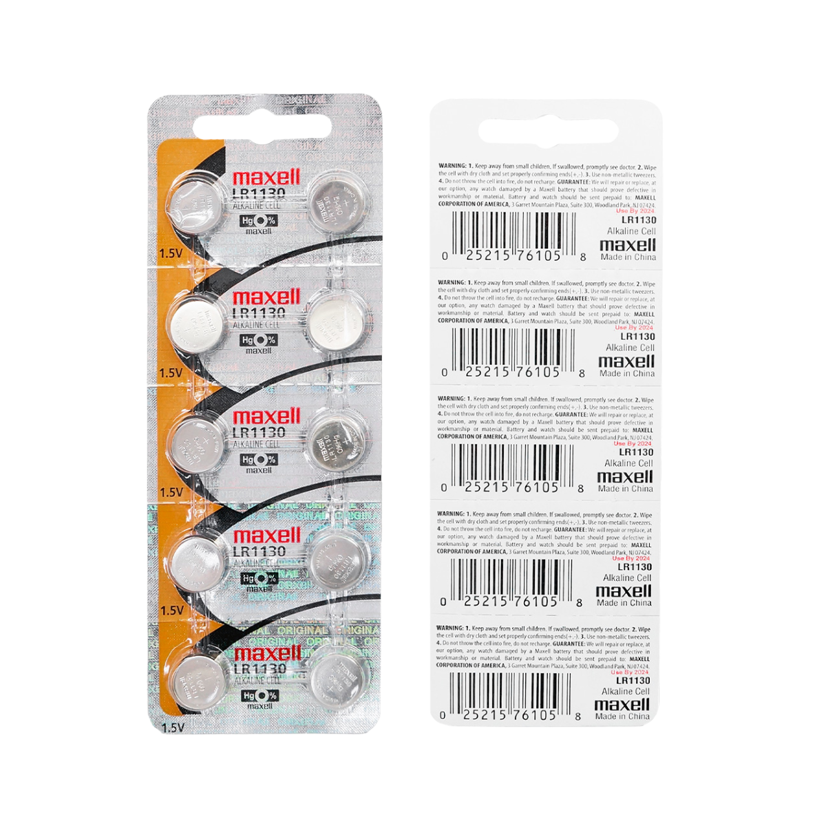 10 Baterías Pilas Maxell Lr1130/ag10/189 Alkaline 1.5 V. 1 Blister