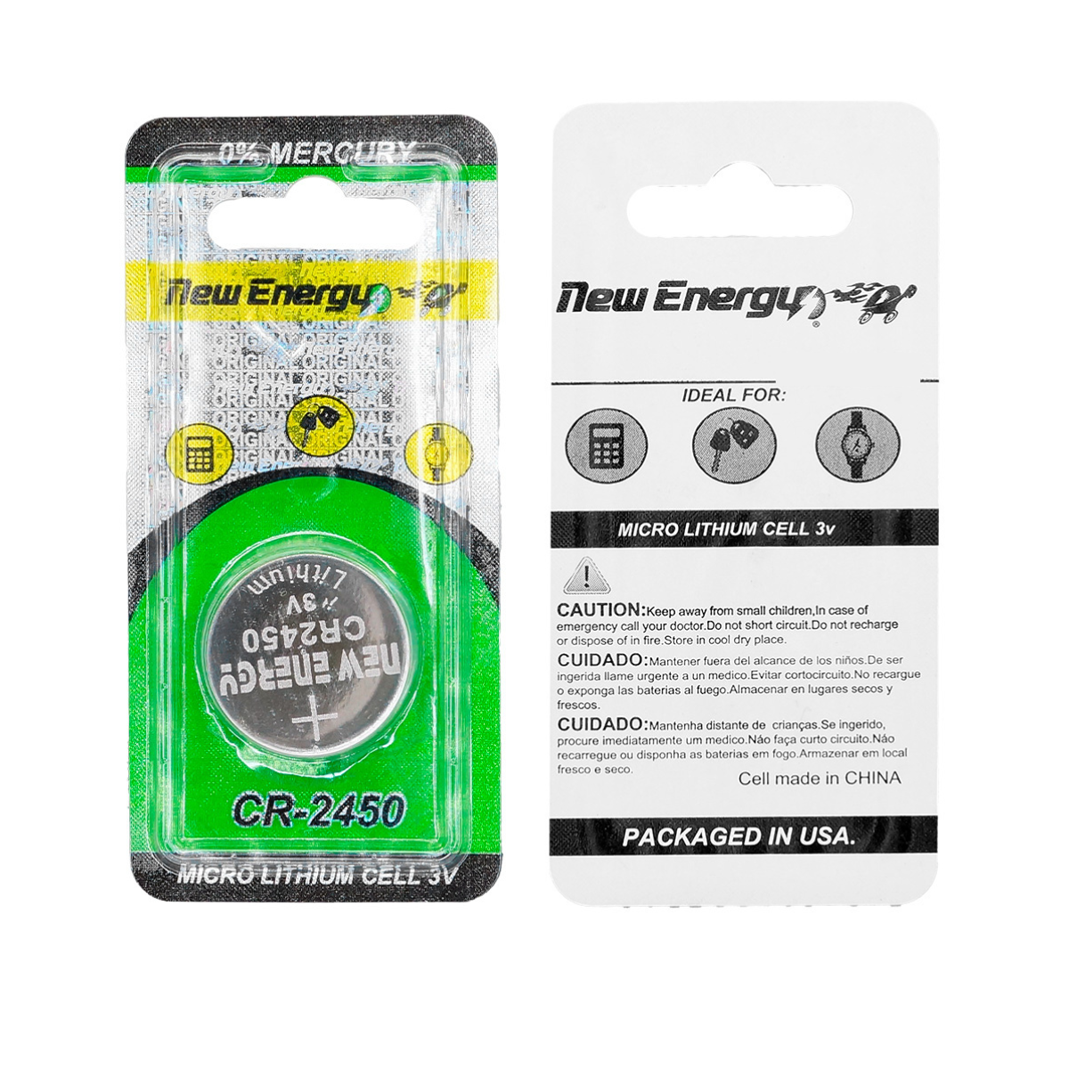 1 Pila CR2450 New Energy Bateria Para Reloj De Litio