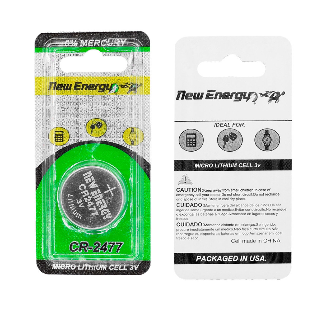 5 Pila CR2477 New Energy Bateria Para Reloj De Litio