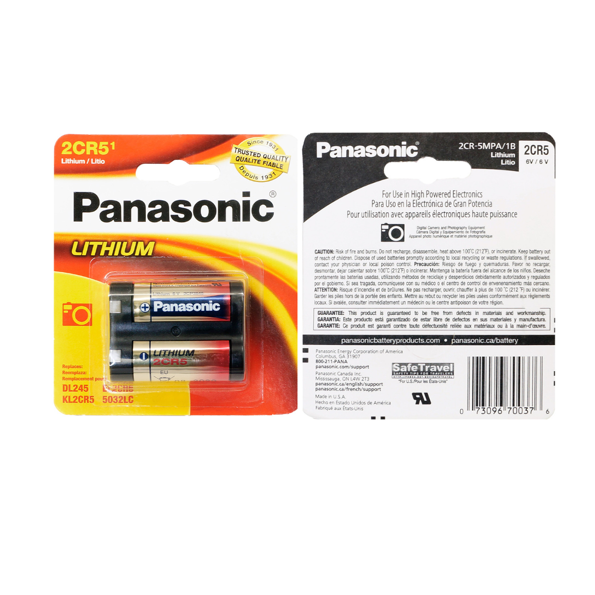 Bateria 5 Pilas De Litio 2CR Panasonic Para Camara