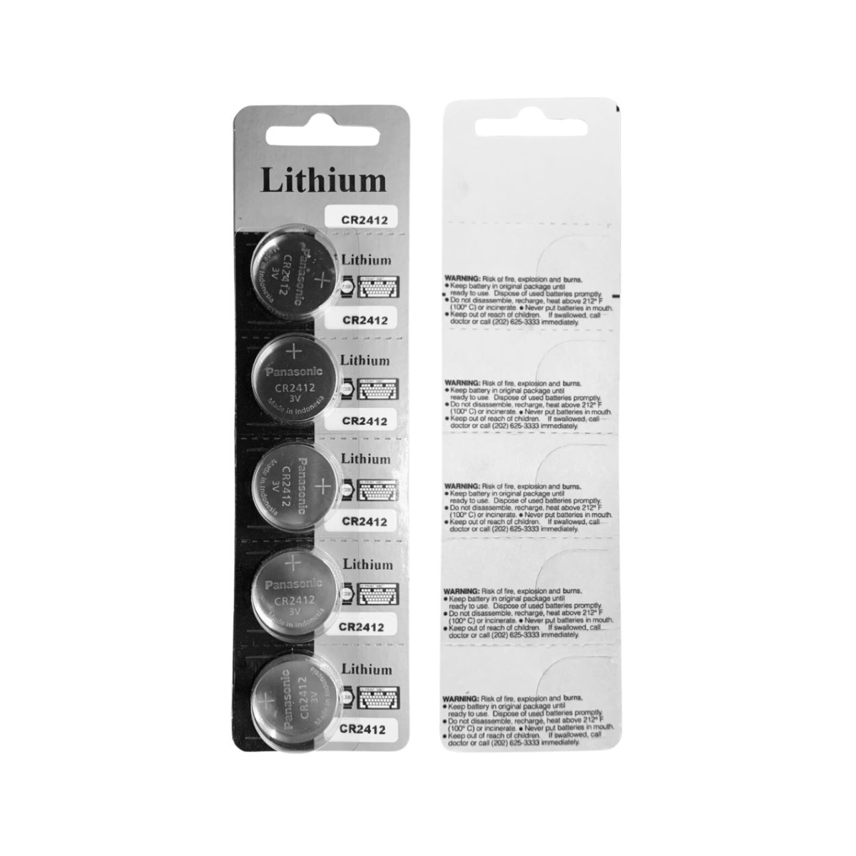 Bateria Pila de Litio Panasonic CR2412 Pila Boton Para Reloj