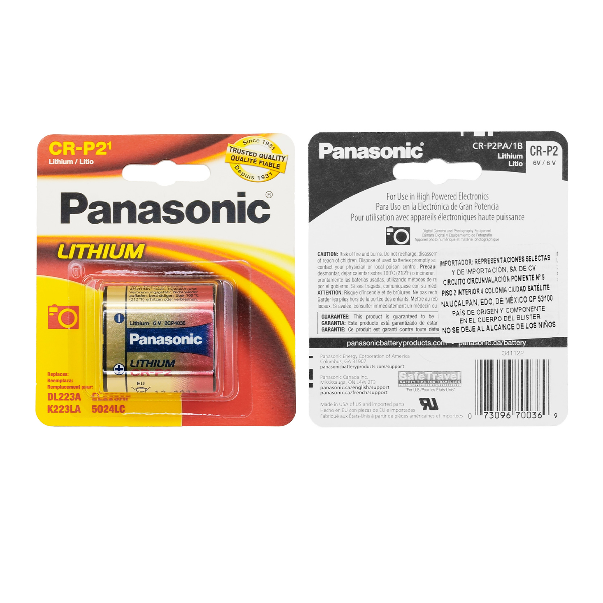 Bateria 5 Pila Crp2 De litio Panasonic Para Camara