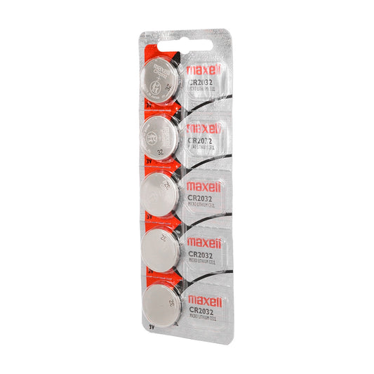 Bateria 5 Pila de Litio CR2032 Maxell Pilas de Boton Para control reloj