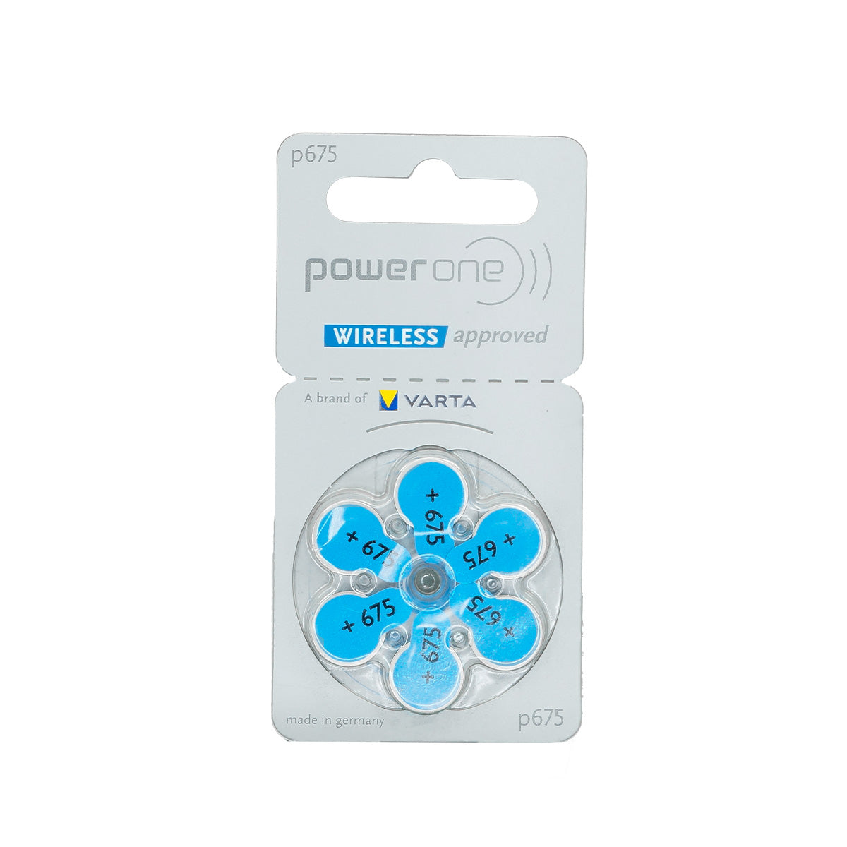 Bateria 6 Pila 675 Para Auxiliar Auditivo Power One 1 Blister