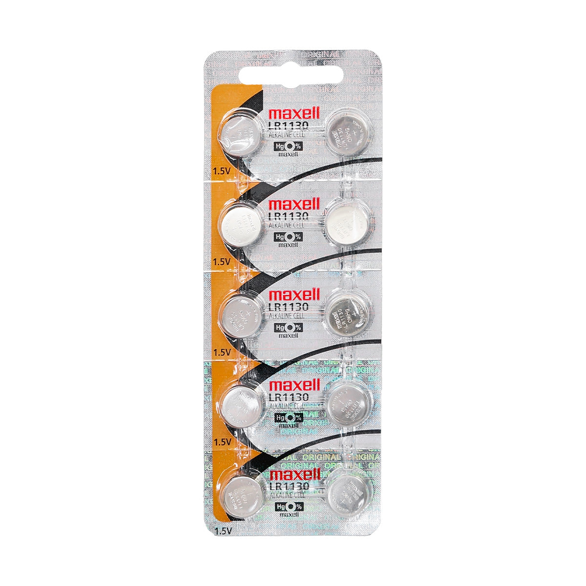 10 Baterías Pilas Maxell Lr1130/ag10/189 Alkaline 1.5 V. 1 Blister