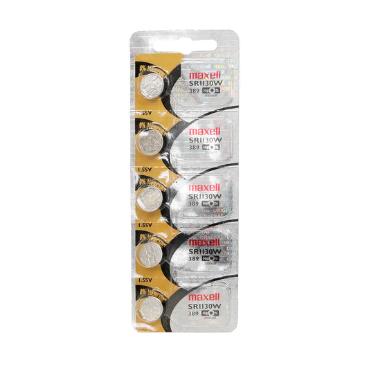5 Pila Bateria Para Reloj 389 Maxell 1 Blister Boton Sr1130w