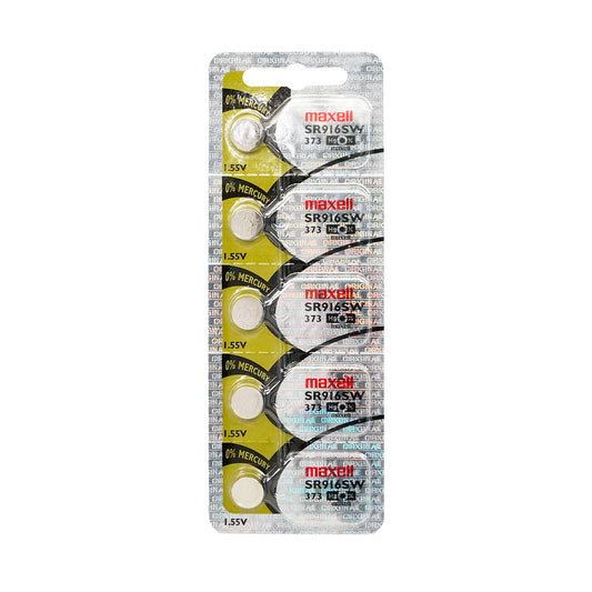 Bateria 5 Pila Para Reloj 373 Maxell 1 Blister Boton SR916SW