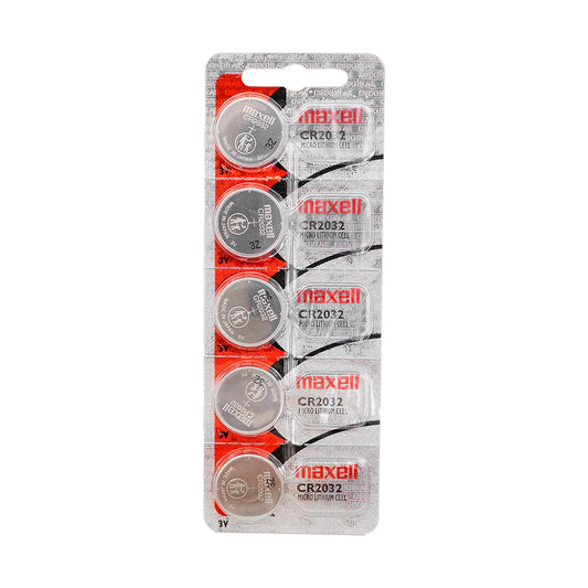 Bateria 5 Pila de Litio CR2032 Maxell Pilas de Boton Para control reloj