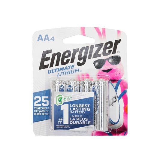 4 Pilas AA Bateria de Litio  Energizer Doble A