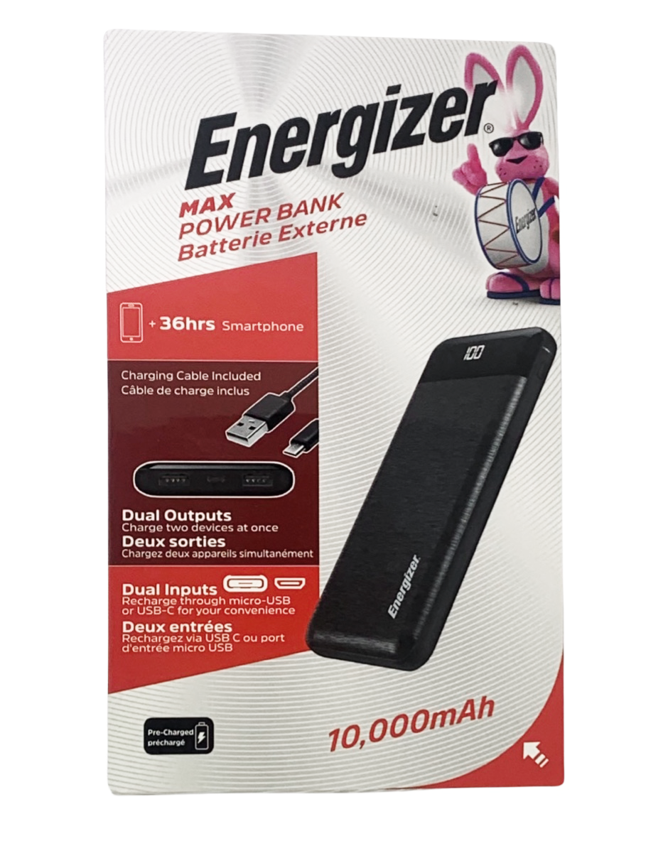 Power Bank Batería Portátil 10,000mAh Energizer