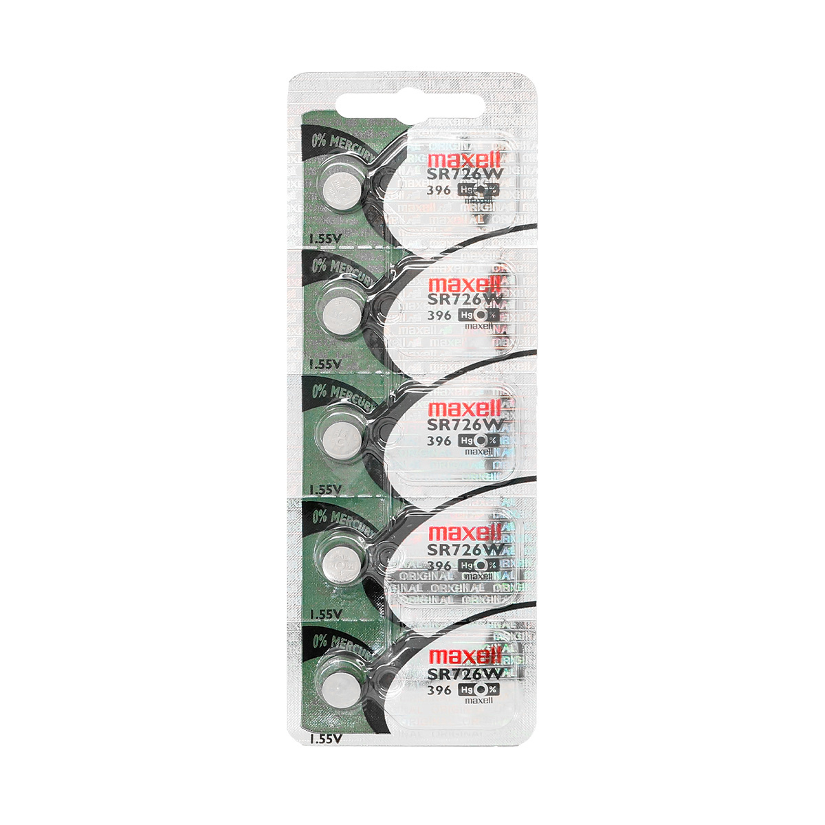 Bateria 5 Pilas para reloj 396 (SR726W) 1 Blister Pila de Boton
