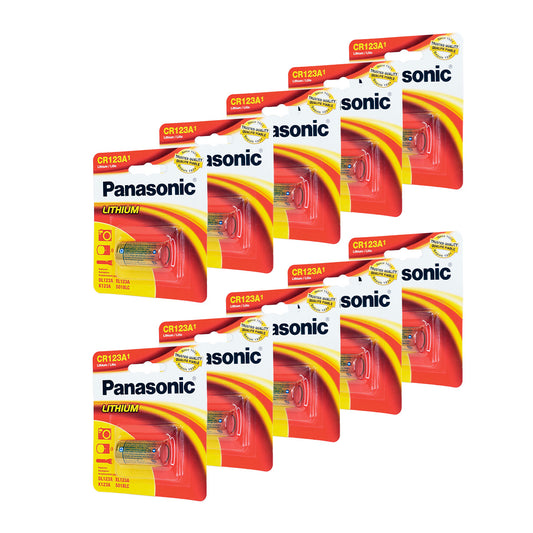 Bateria 10 Pilas De Litio CR123A Panasonic Para Camara