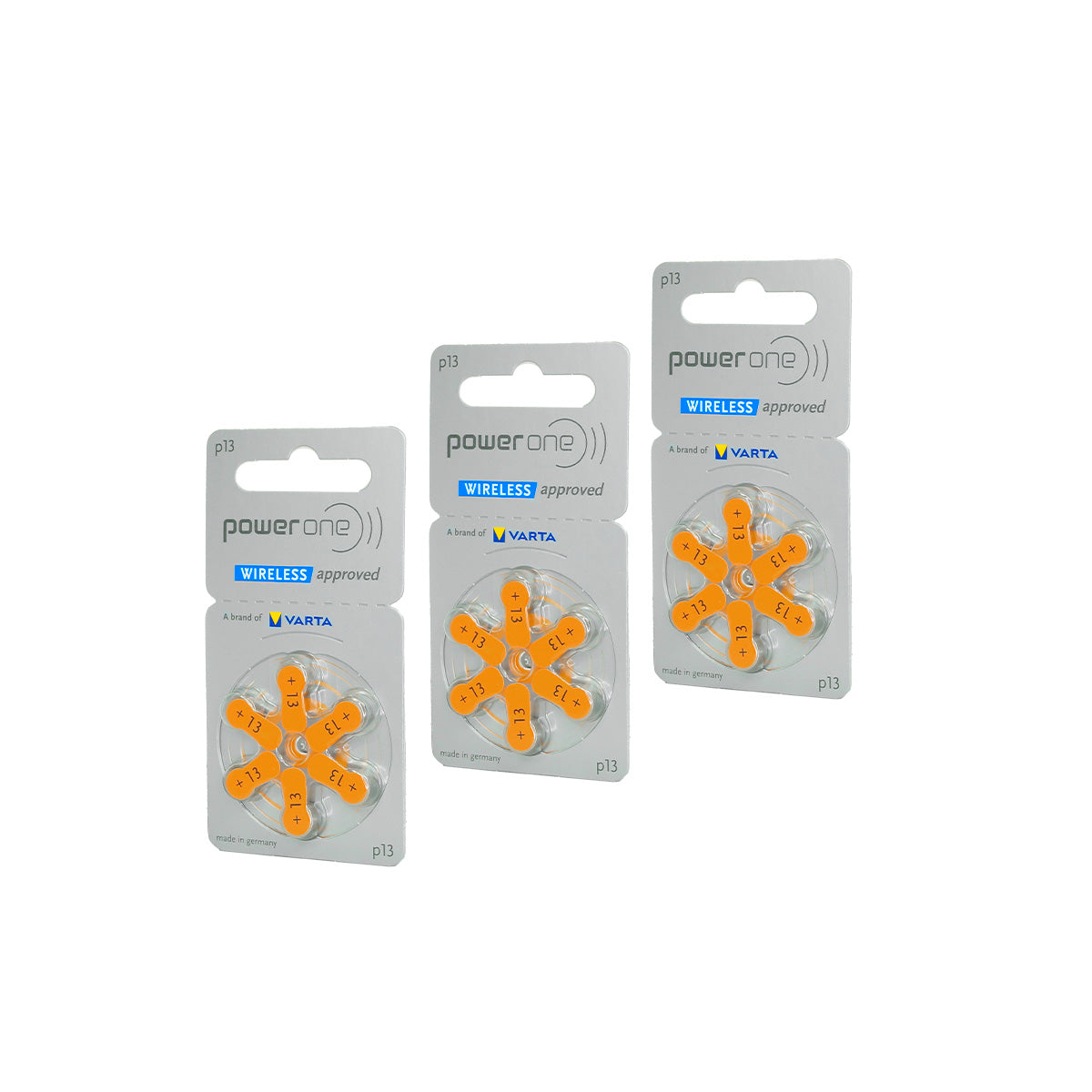 Bateria 18 Pilas 013 Power One para Auxiliar Auditivo 3 blister