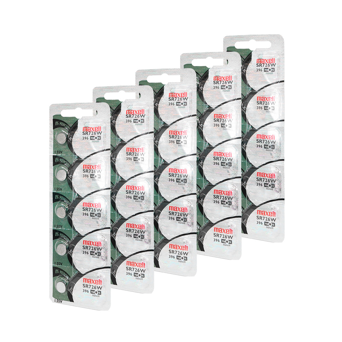 Bateria 25 Pilas para reloj 396 SR726W 5 Blister Pila Boton